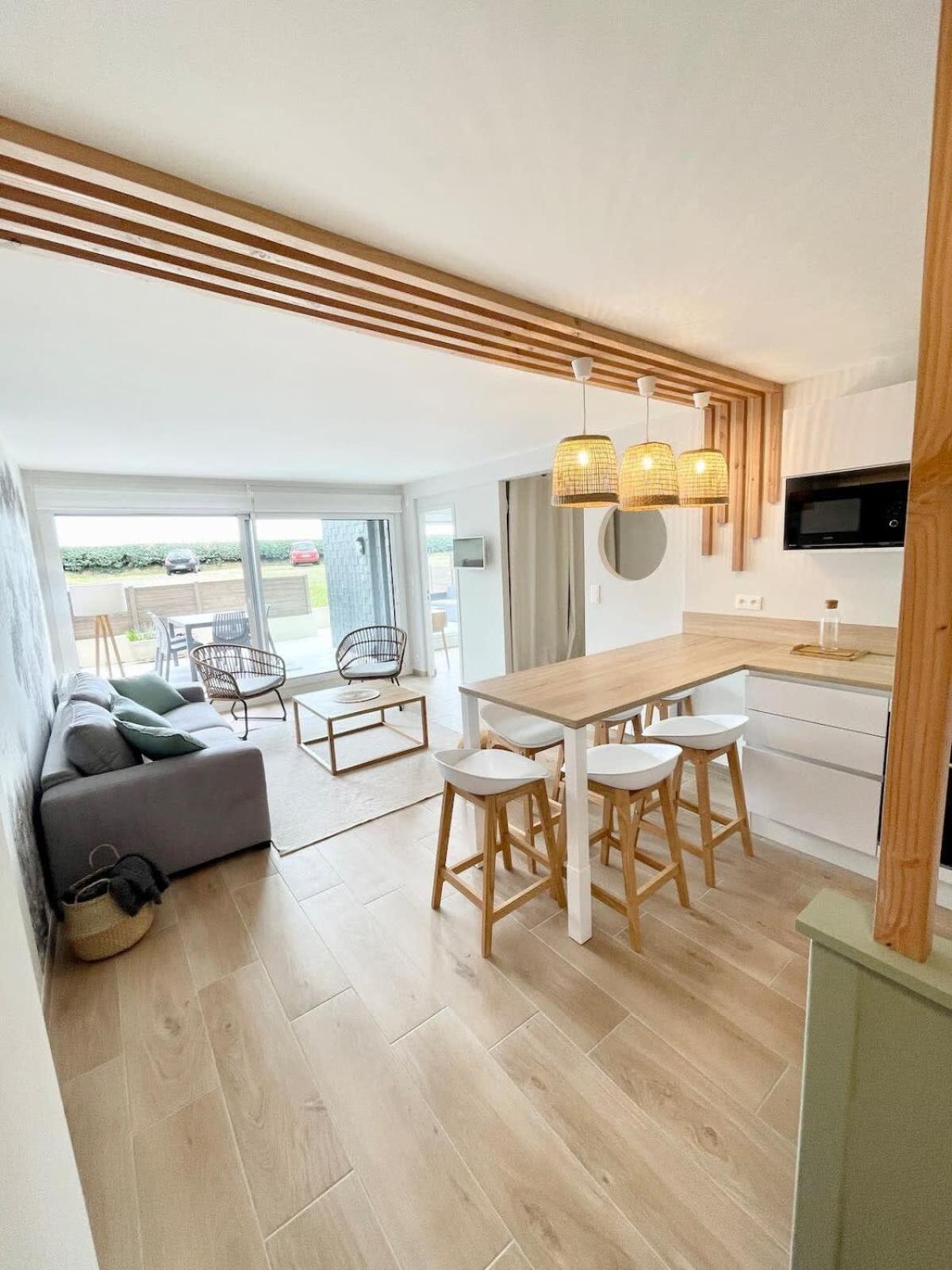 T3 Neuf Archi Cocooning Terrasse Face A La Mer Ploemeur Exteriör bild